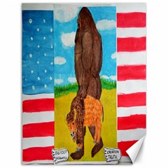 Big Foot,bison U,s,a, Flag Canvas 12  X 16  (unframed) by creationtruth