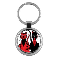 Cool Cats Key Chain (round) by StuffOrSomething