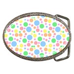 Pastel Bubbles Belt Buckle (Oval)