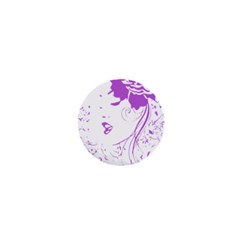 Purple Woman Of Chronic Pain 1  Mini Button Magnet by FunWithFibro