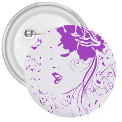 Purple Woman Of Chronic Pain 3  Button by FunWithFibro
