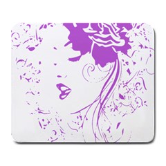 Purple Woman Of Chronic Pain Large Mouse Pad (rectangle)