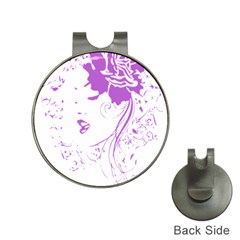 Purple Woman Of Chronic Pain Hat Clip With Golf Ball Marker