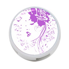 Purple Woman Of Chronic Pain 4-port Usb Hub (one Side)