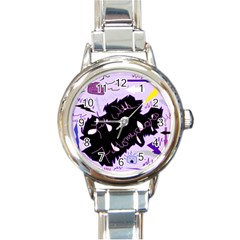 Life With Fibromyalgia Round Italian Charm Watch