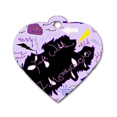 Life With Fibromyalgia Dog Tag Heart (one Sided) 