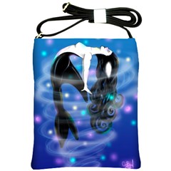 Orca Mermaid Shoulder Sling Bag by CaterinaBassano