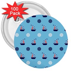 Summer Sailing 3  Button (100 Pack) by StuffOrSomething