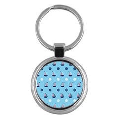 Summer Sailing Key Chain (round) by StuffOrSomething