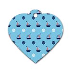 Summer Sailing Dog Tag Heart (One Sided)  Front