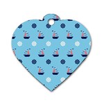 Summer Sailing Dog Tag Heart (Two Sided) Front