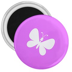 Butterfly 3  Button Magnet by Colorfulart23