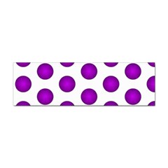 Purple And White Polka Dots Bumper Sticker by Colorfulart23