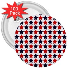 Patriot Stars 3  Button (100 Pack) by StuffOrSomething