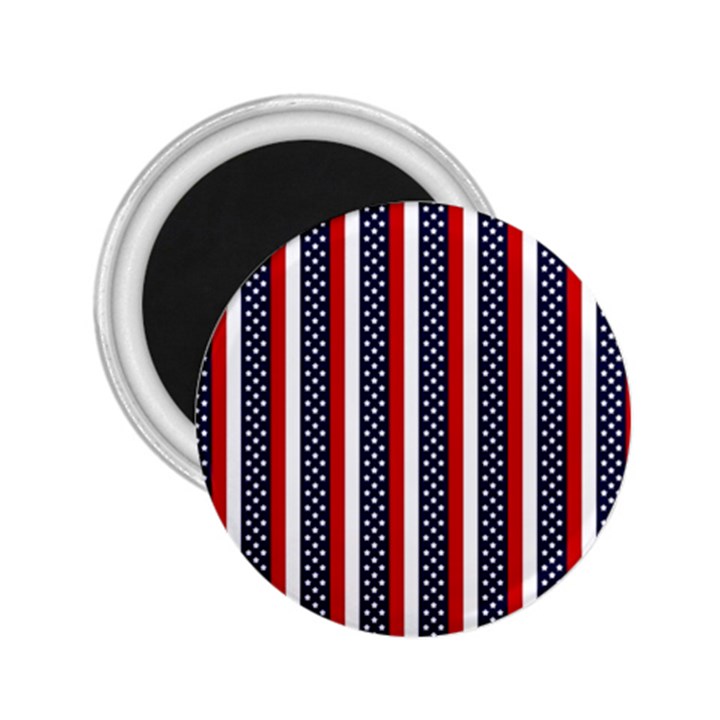 Patriot Stripes 2.25  Button Magnet