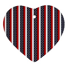 Patriot Stripes Heart Ornament by StuffOrSomething