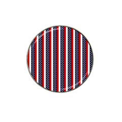 Patriot Stripes Golf Ball Marker (for Hat Clip) by StuffOrSomething