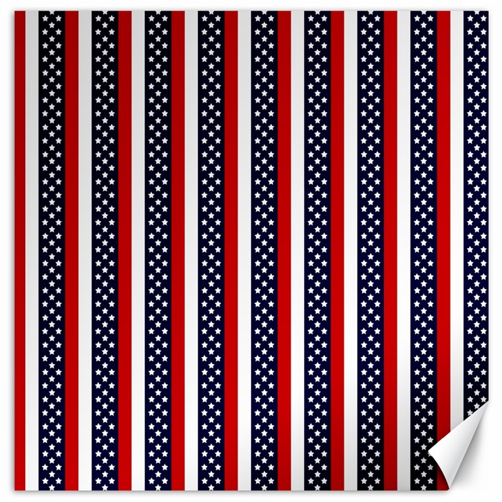 Patriot Stripes Canvas 12  x 12  (Unframed)