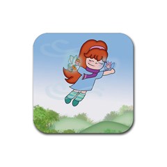 Fairy Flight Rubber Coaster (square)