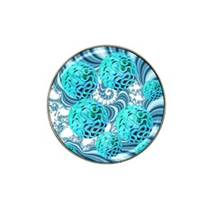 Teal Sea Forest, Abstract Underwater Ocean Golf Ball Marker 4 Pack (for Hat Clip) by DianeClancy