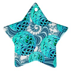 Teal Sea Forest, Abstract Underwater Ocean Star Ornament (two Sides) by DianeClancy