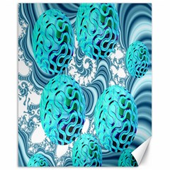 Teal Sea Forest, Abstract Underwater Ocean Canvas 16  X 20  (unframed) by DianeClancy