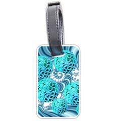 Teal Sea Forest, Abstract Underwater Ocean Luggage Tag (one Side) by DianeClancy