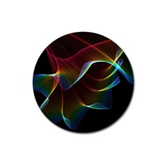 Imagine, Through The Abstract Rainbow Veil Magnet 3  (round) by DianeClancy