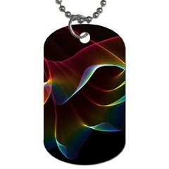 Imagine, Through The Abstract Rainbow Veil Dog Tag (one Sided) by DianeClancy