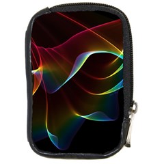 Imagine, Through The Abstract Rainbow Veil Compact Camera Leather Case by DianeClancy