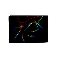 Imagine, Through The Abstract Rainbow Veil Cosmetic Bag (medium) by DianeClancy