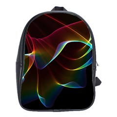 Imagine, Through The Abstract Rainbow Veil School Bag (large) by DianeClancy