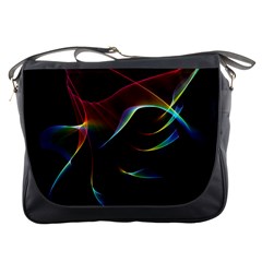 Imagine, Through The Abstract Rainbow Veil Messenger Bag by DianeClancy