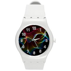 Imagine, Through The Abstract Rainbow Veil Plastic Sport Watch (medium) by DianeClancy