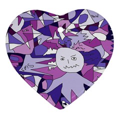 Fms Confusion Heart Ornament (two Sides) by FunWithFibro