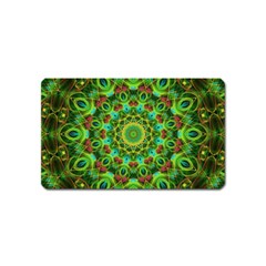 Peacock Feathers Mandala Magnet (name Card) by Zandiepants