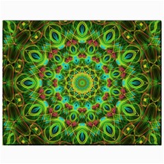 Peacock Feathers Mandala Canvas 11  X 14  (unframed) by Zandiepants