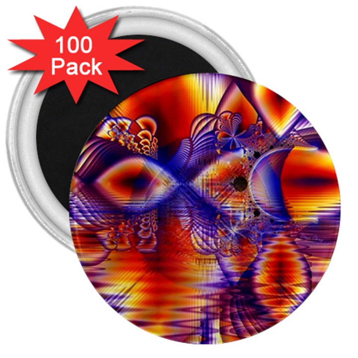 Winter Crystal Palace, Abstract Cosmic Dream 3  Magnet (100 pack)