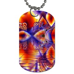 Winter Crystal Palace, Abstract Cosmic Dream Dog Tag (one Side) by DianeClancy