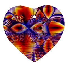 Winter Crystal Palace, Abstract Cosmic Dream Heart Ornament (two Sides) by DianeClancy