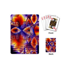 Winter Crystal Palace, Abstract Cosmic Dream Playing Cards (mini) by DianeClancy