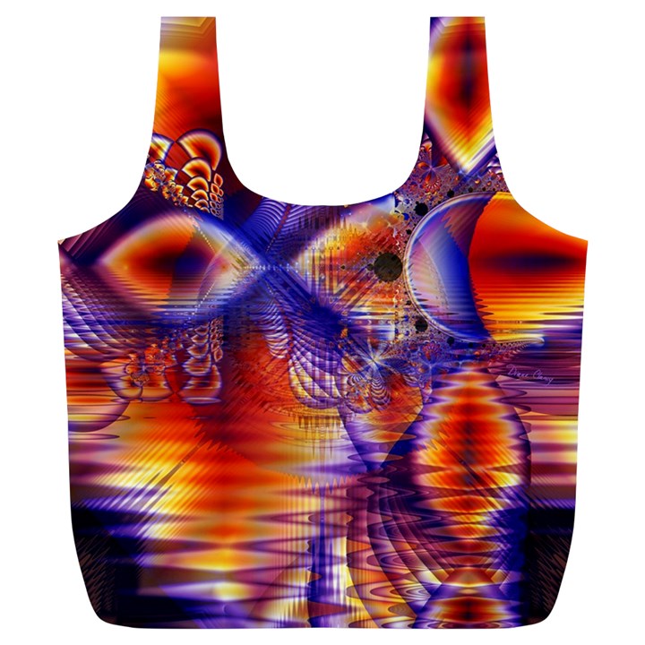 Winter Crystal Palace, Abstract Cosmic Dream Full Print Recycle Bag (XL)