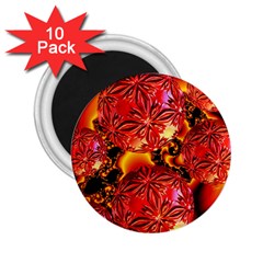  Flame Delights, Abstract Red Orange 2 25  Button Magnet (10 Pack) by DianeClancy