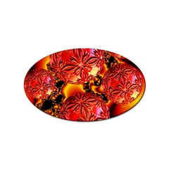  Flame Delights, Abstract Red Orange Sticker (oval) by DianeClancy