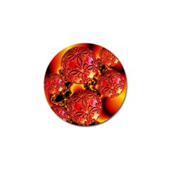  Flame Delights, Abstract Red Orange Golf Ball Marker 10 Pack by DianeClancy