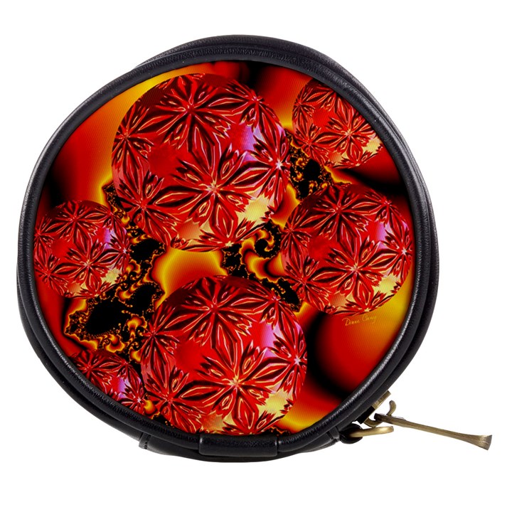  Flame Delights, Abstract Red Orange Mini Makeup Case