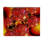  Flame Delights, Abstract Red Orange Cosmetic Bag (XL) Front