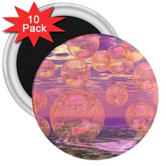 Glorious Skies, Abstract Pink And Yellow Dream 3  Button Magnet (10 Pack) by DianeClancy