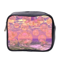 Glorious Skies, Abstract Pink And Yellow Dream Mini Travel Toiletry Bag (two Sides) by DianeClancy