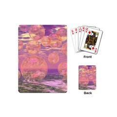 Glorious Skies, Abstract Pink And Yellow Dream Playing Cards (mini) by DianeClancy